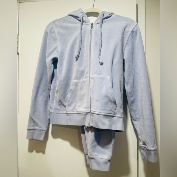 Fashion Nova The Original Trendsetter Velour Set - Blue - Picture 5 of 11